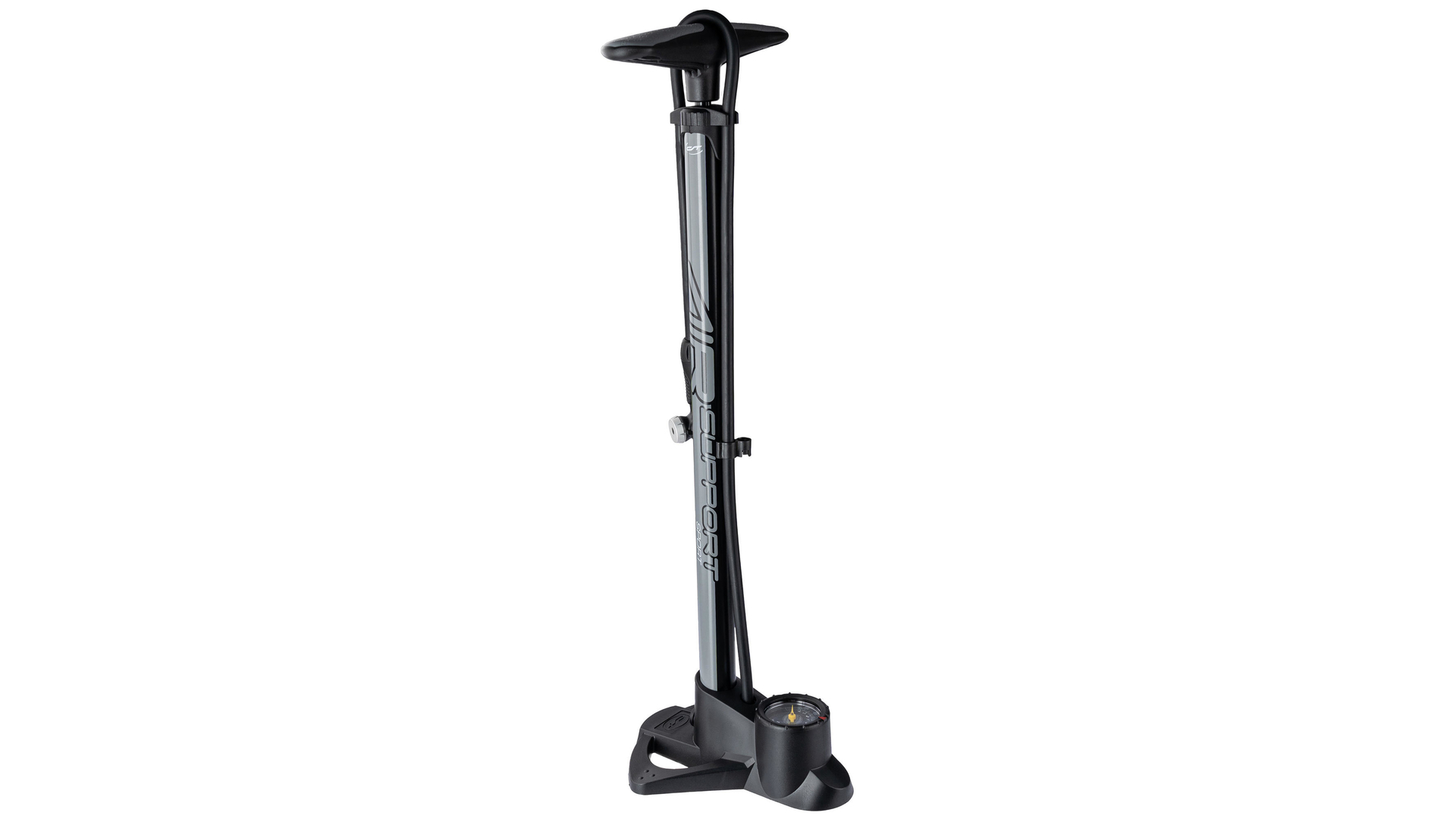 Contec Luftpumpe, Standluftpumpe schwarz cool grey für alle Ventile
