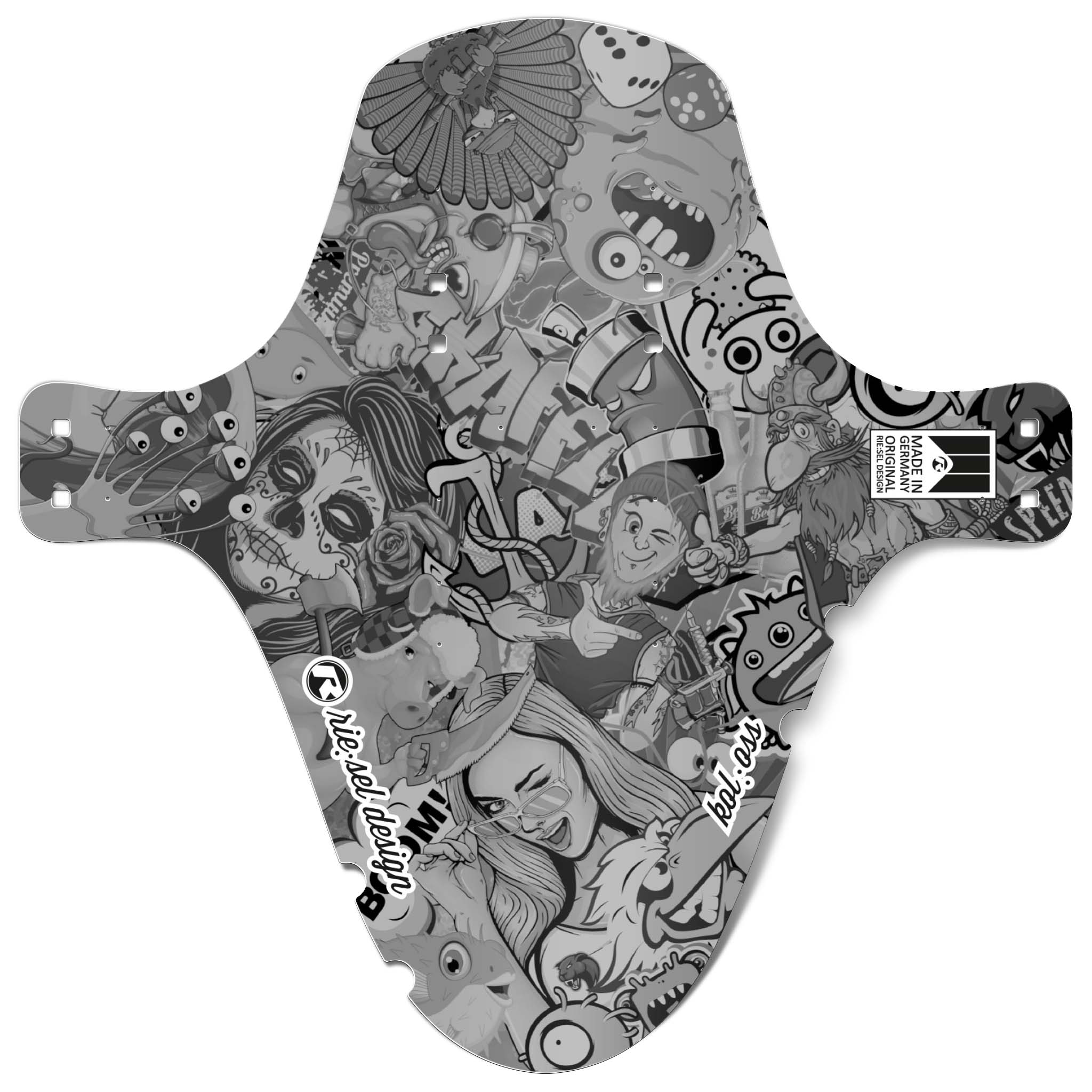 Riesel Design Mudguard stickerbomb ultra black