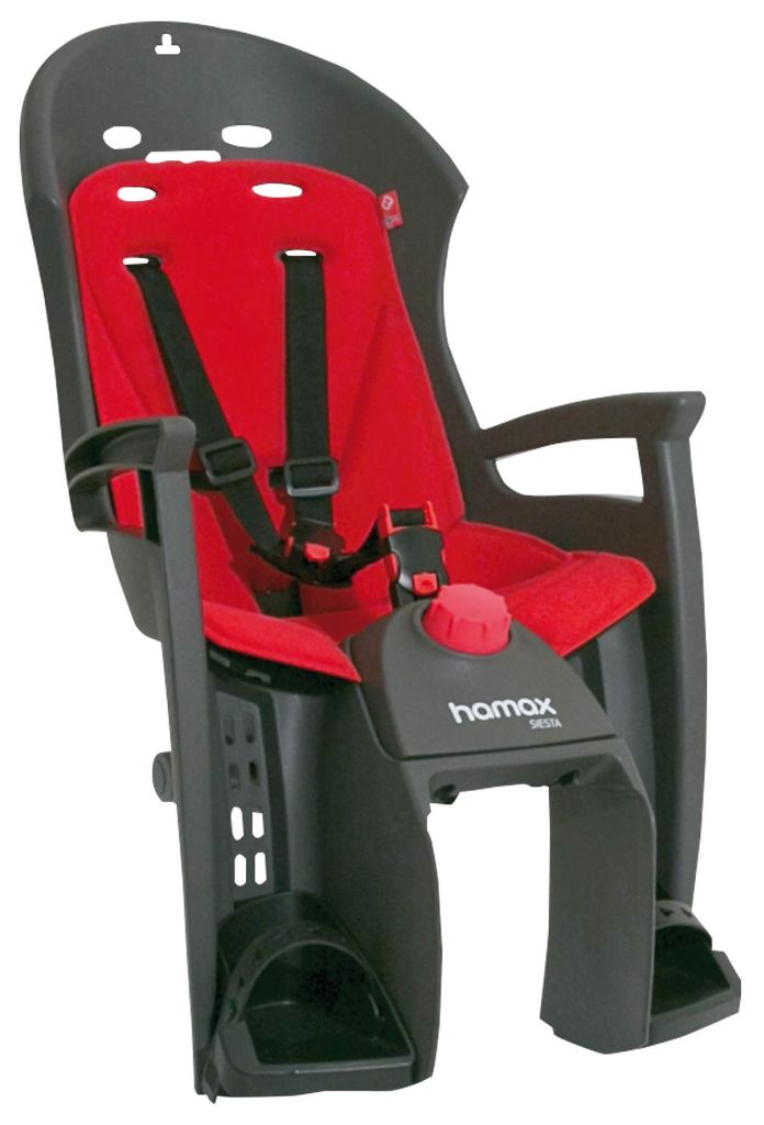 Hamax Kindersitz Siesta grau/rot für Gepäckträgermontage. Hamax Kindersitz Siesta grau/rot für Gepäckträgermontage.